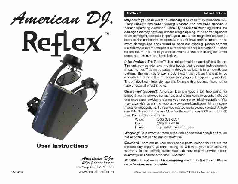 American DJ DJ Equipment Reflex-page_pdf